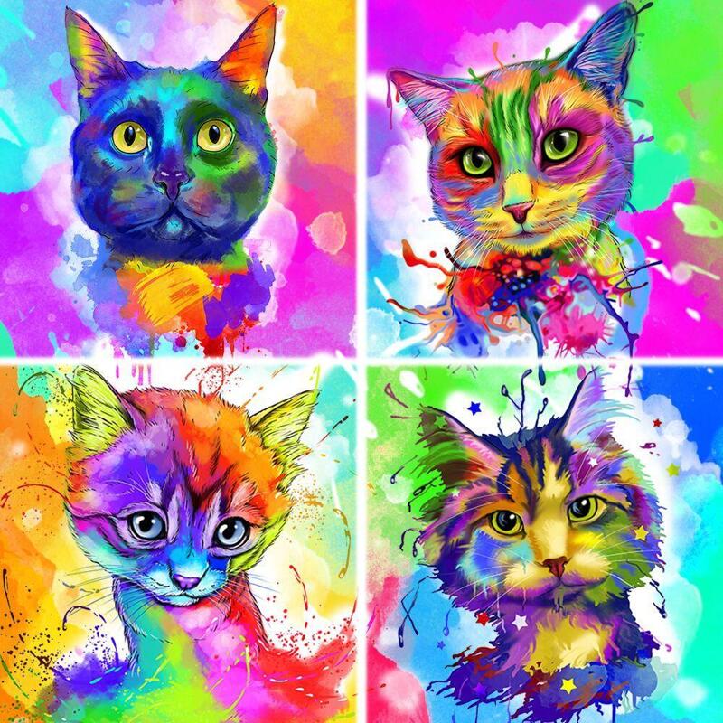 rainbow-akvarel-kočka-kreslený-portrét-se-smíšeným-pozadím