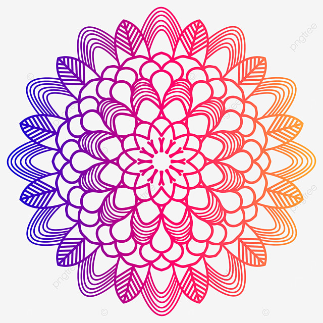 pngtree-colorful-floral-leaf-mandala-pattern-design-of-monochromatic-texture-background-png-image_2526177