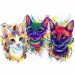 cats-group-caricature-from-photos-in-rainbow-watercolor-style-744363