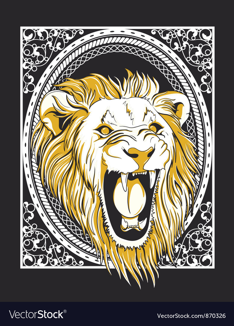 frame-with-lion-head-vintage-t-shirt-design-vector-870326