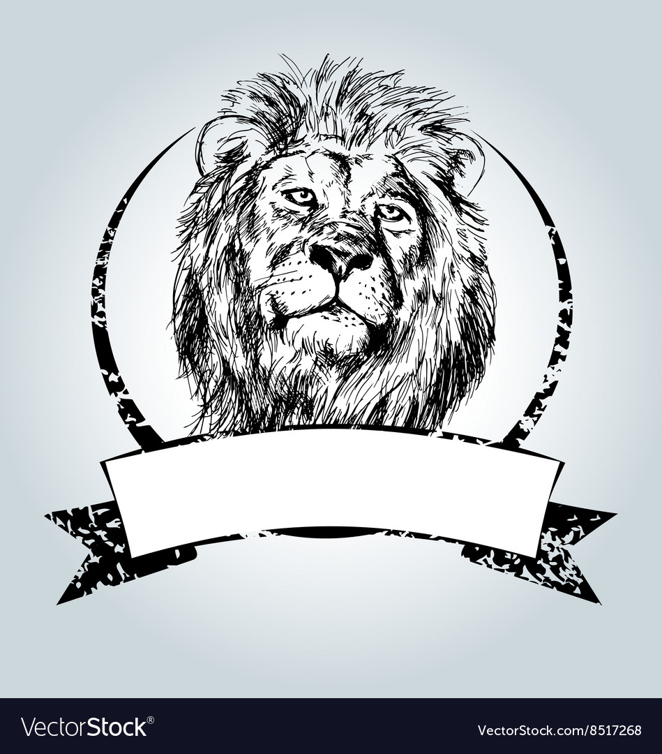 vintage-label-with-lion-head-vector-8517268