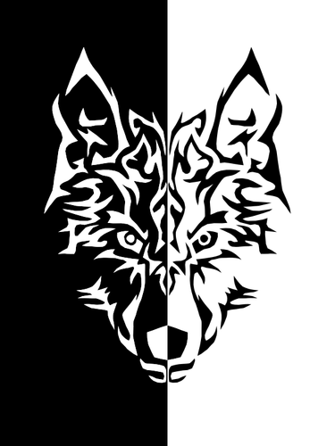 Black-And-White-Tribal-Wolf